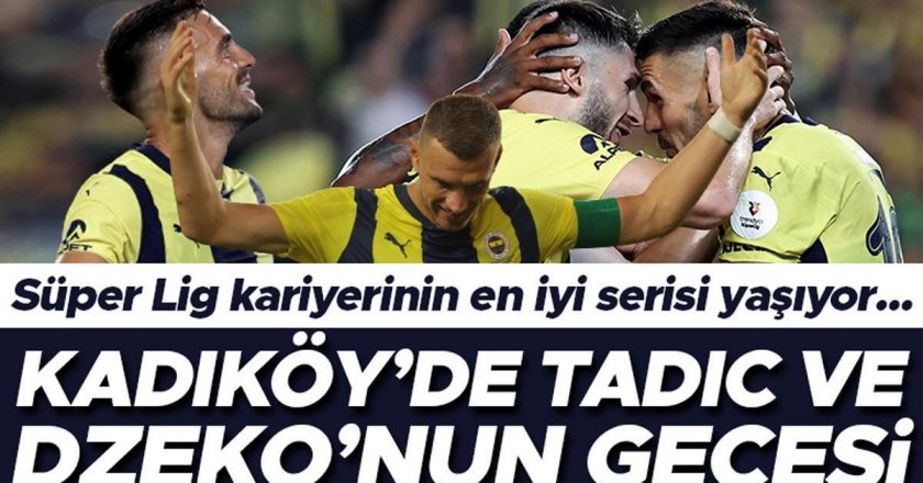 F.Bahçe – Alanyaspor maçına Tadic ve Dzeko damgasını vurdu! Süper Lig'de ondan daha iyisi yok