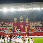 Türkiye-Gürcistan maçında tribünlerde muhteşem koreografi! Üç kaptan tek sloganla: “Türk önde, Türk ileri”